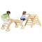 Wooden Kids Climber Toys with Triangle Arch Ramp for Sliding Climbing
